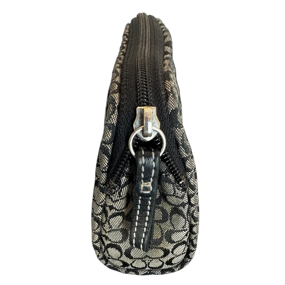 Coach Jacquard Mini C’s genuine black/grey makeup bag Vintage 2000's - Picture 8 of 9